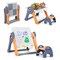 6-In-1 Folding Kids Art Easel with Reversible Building Block Tabletop Ideal Gift for Kids